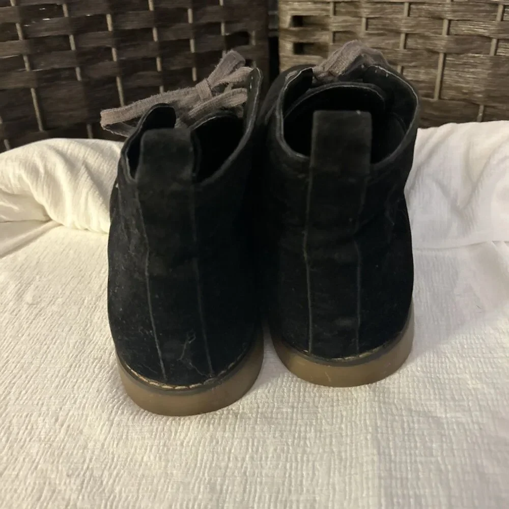 Franco Vanucci Men's Faux-Suede Leather Chukka Boot Black (Size 9.5)